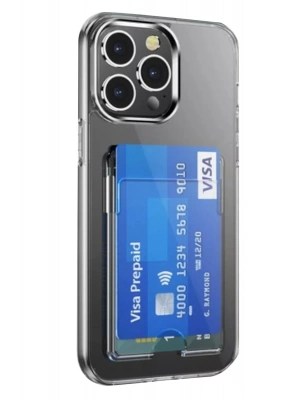 Newface iPhone 14 Pro Max Kılıf Kart Şeffaf Silikon - Şeffaf