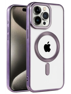 Newface iPhone 14 Pro Max Kılıf Kronos Magsafe Kapak - Derin Mor