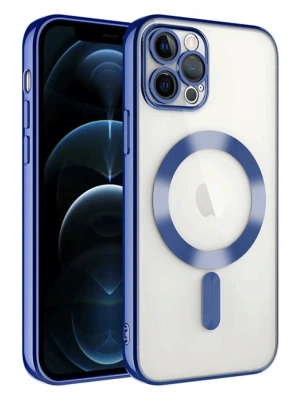 Newface iPhone 14 Pro Max Kılıf Kross Magneticsafe Kapak - Lacivert