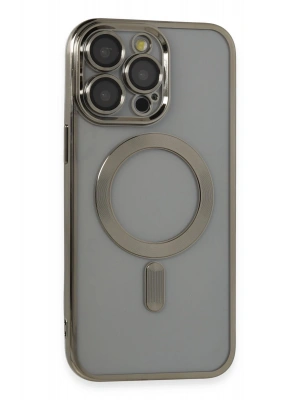 Newface iPhone 14 Pro Max Kılıf Kross Magneticsafe Kapak - Titan Gri