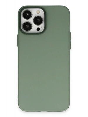 Newface iPhone 14 Pro Max Kılıf Modos Metal Kapak - Koyu Yeşil