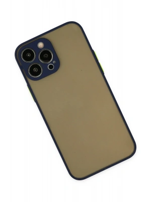Newface iPhone 14 Pro Max Kılıf Montreal Silikon Kapak - Lacivert