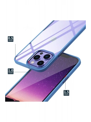 Newface iPhone 14 Pro Max Kılıf Power Silikon - Mavi