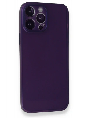 Newface iPhone 14 Pro Max Kılıf PP Ultra İnce Kapak - Mor