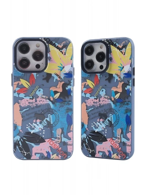 Newface iPhone 14 Pro Max Kılıf Prada Desenli Kapak - Prada Pembe - 1