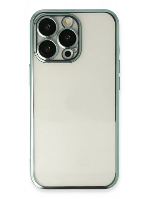 Newface iPhone 14 Pro Max Kılıf Razer Lensli Silikon - Yeşil