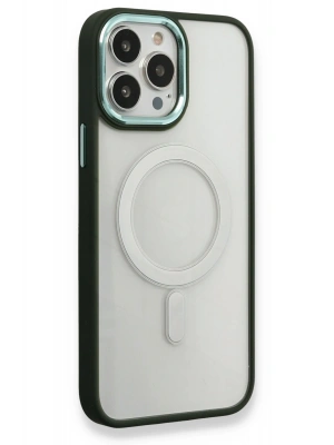 Newface iPhone 14 Pro Max Kılıf Room Magneticsafe Silikon - Köknar Yeşili
