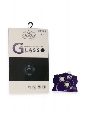 Newface iPhone 15 Bilvis Titan Kamera Lens - Pembe