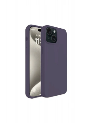 Newface iPhone 15 Kılıf First Silikon - Mürdüm