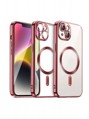 Newface iPhone 15 Kılıf Kross Magneticsafe Kapak - Kırmızı