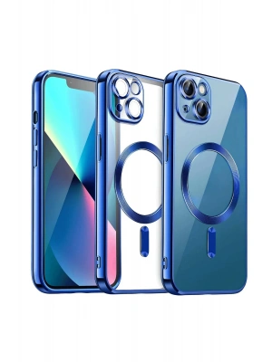 Newface iPhone 15 Kılıf Kross Magneticsafe Kapak - Lacivert
