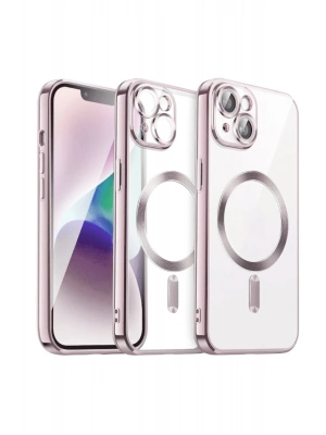 Newface iPhone 15 Kılıf Kross Magneticsafe Kapak - Rose
