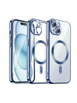 Newface iPhone 15 Kılıf Kross Magneticsafe Kapak - Sierra Blue