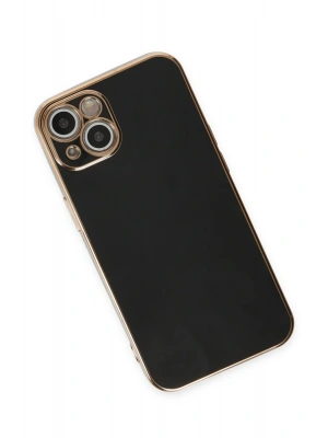 Newface iPhone 15 Kılıf Volet Silikon - Siyah