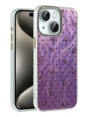 Newface iPhone 15 Plus Kılıf Blade Aynalı Desenli Kapak - Desen 2