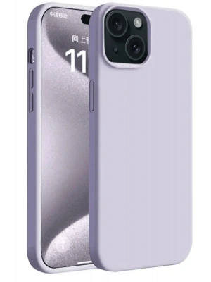 Newface iPhone 15 Plus Kılıf First Silikon - Lila