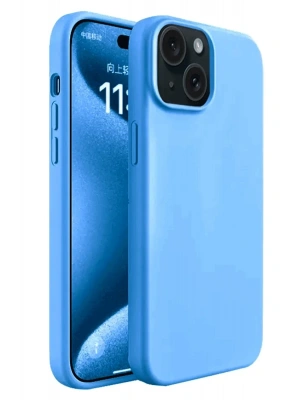 Newface iPhone 15 Plus Kılıf First Silikon - Mavi