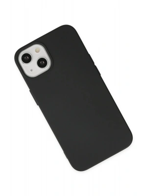 Newface iPhone 15 Plus Kılıf Nano içi Kadife Silikon - Siyah