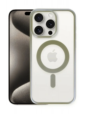 Newface iPhone 15 Pro Kılıf Erozi Magsafe Kapak - Gri