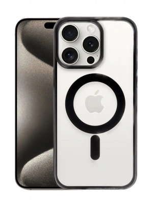 Newface iPhone 15 Pro Kılıf Erozi Magsafe Kapak - Siyah