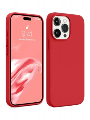 Newface iPhone 15 Pro Kılıf First Silikon - Kırmızı