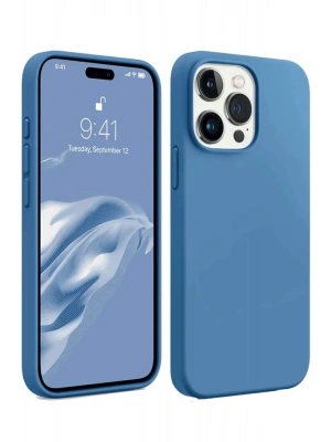 Newface iPhone 15 Pro Kılıf First Silikon - Mavi