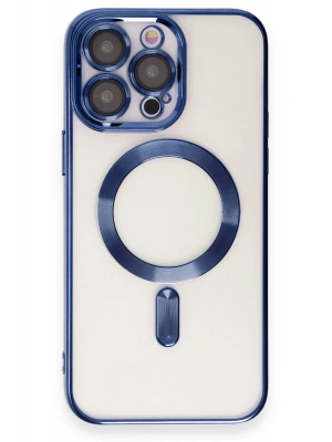 Newface iPhone 15 Pro Kılıf Kross Magneticsafe Kapak - Lacivert