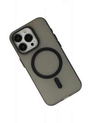 Newface iPhone 15 Pro Kılıf Lodos Magneticsafe Mat Kapak - Siyah