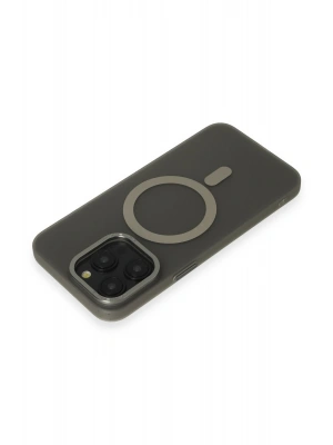 Newface iPhone 15 Pro Kılıf Lodos Magneticsafe Mat Kapak - Titan Gri