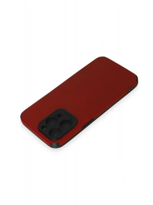 Newface iPhone 15 Pro Kılıf Loop Deri Silikon - Kırmızı