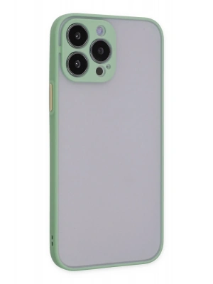 Newface iPhone 15 Pro Kılıf Montreal Silikon Kapak - Açık Yeşil