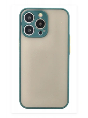 Newface iPhone 15 Pro Kılıf Montreal Silikon Kapak - Yeşil