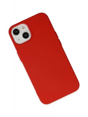 Newface iPhone 15 Pro Kılıf Nano içi Kadife Silikon - Kırmızı