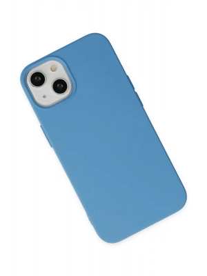 Newface iPhone 15 Pro Kılıf Nano içi Kadife Silikon - Mavi