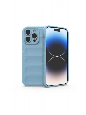 Newface iPhone 15 Pro Kılıf Optimum Silikon - Sky Blue