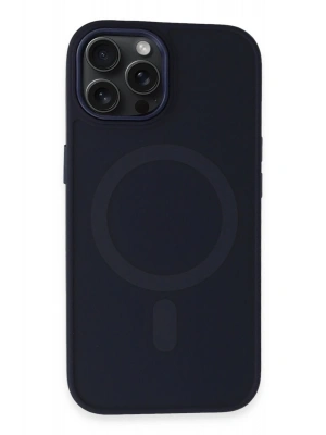 Newface iPhone 15 Pro Kılıf Oslo Magsafe Kapak - Lacivert