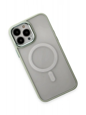 Newface iPhone 15 Pro Kılıf Room Magneticsafe Silikon - Su Yeşili