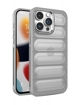 Newface iPhone 15 Pro Max Kılıf Airmax Silikon Kapak - Titan Gri