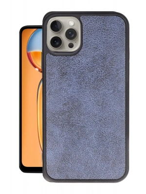 Newface iPhone 15 Pro Max Kılıf Aras Deri Kapak - Lacivert