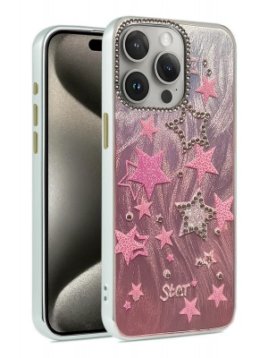 Newface iPhone 15 Pro Max Kılıf Blade Aynalı Desenli Kapak - Desen 7