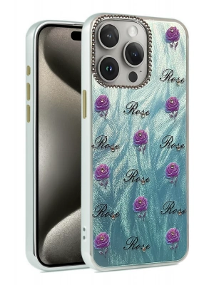 Newface iPhone 15 Pro Max Kılıf Blade Aynalı Desenli Kapak - Desen 9