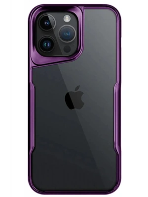 Newface iPhone 15 Pro Max Kılıf Boyi Silikon Kapak - Derin Mor