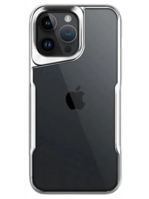 Newface iPhone 15 Pro Max Kılıf Boyi Silikon Kapak - Gümüş