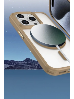 Newface iPhone 15 Pro Max Kılıf Enka Magsafe Silikon Kılıf - Siyah