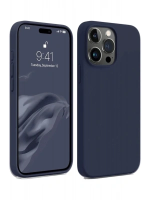 Newface iPhone 15 Pro Max Kılıf First Silikon - Lacivert