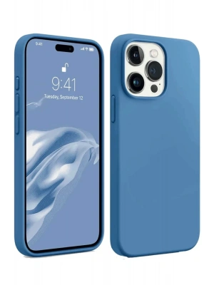 Newface iPhone 15 Pro Max Kılıf First Silikon - Mavi