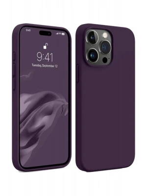 Newface iPhone 15 Pro Max Kılıf First Silikon - Mürdüm