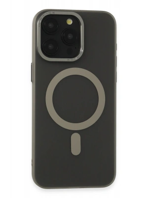 Newface iPhone 15 Pro Max Kılıf Lodos Magneticsafe Mat Kapak - Titan Gri