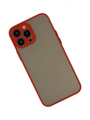 Newface iPhone 15 Pro Max Kılıf Montreal Silikon Kapak - Kırmızı