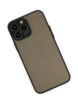 Newface iPhone 15 Pro Max Kılıf Montreal Silikon Kapak - Siyah